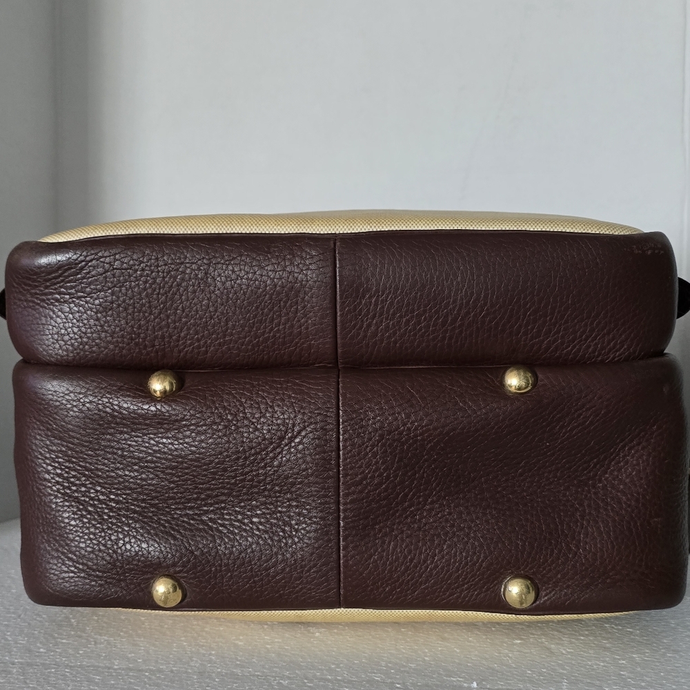 Hermès Helena Messenger Bag in Tobacco Leather and Toile Canvas Authentic - Picture 10 of 16